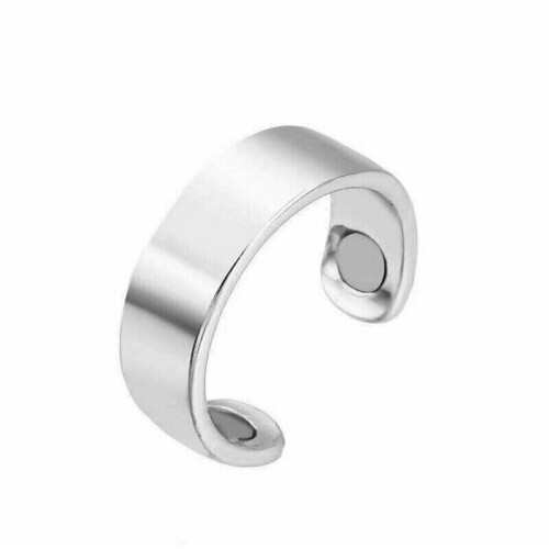 (Silver) Apolloostory Lymphatic Drainage Therapeutic Magnetic Ring