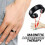 (Embossing Silver) Apolloostory Lymphatic Drainage Therapeutic Magnetic Ring 8