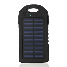 12000mAh Solar Power Bank Dual USB LED External Battery Charger