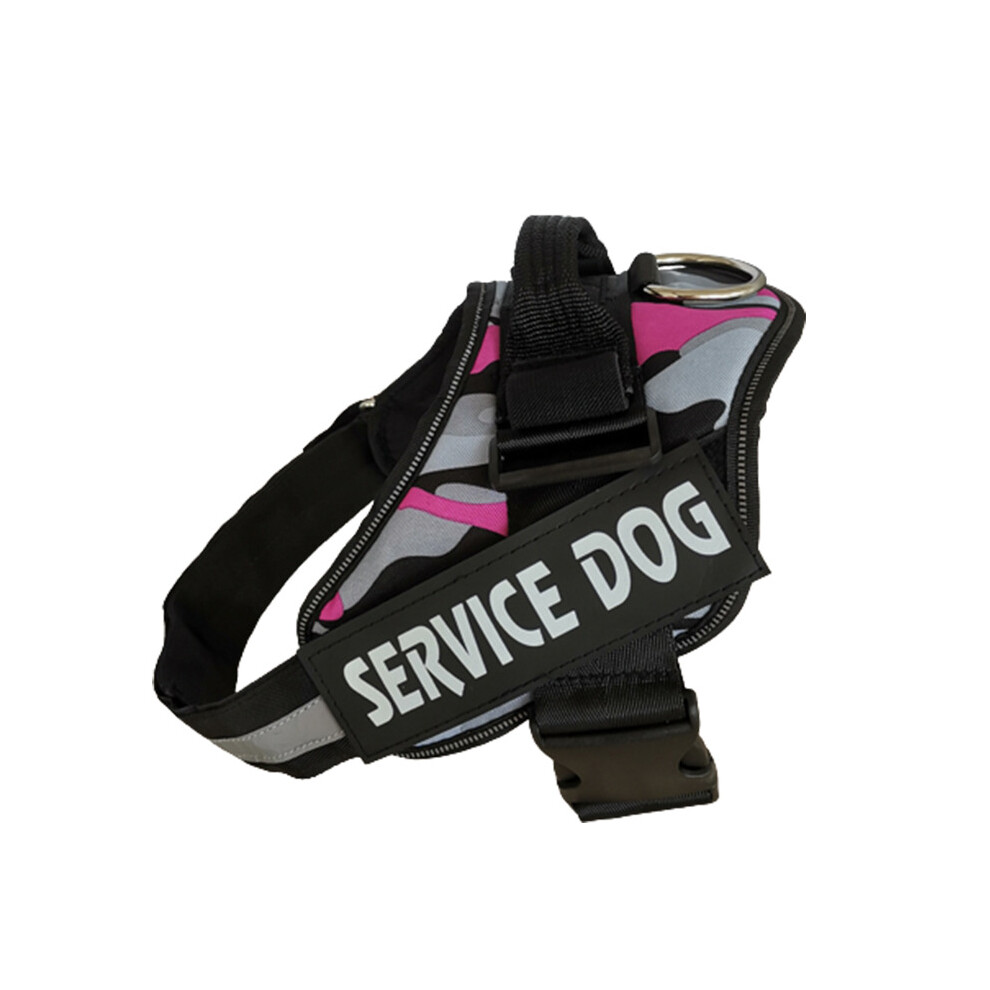 (, L?46-58Catty?) Dog Harness Strong No Pull Premium Dog Puppy Harness Reflective Vest Pink