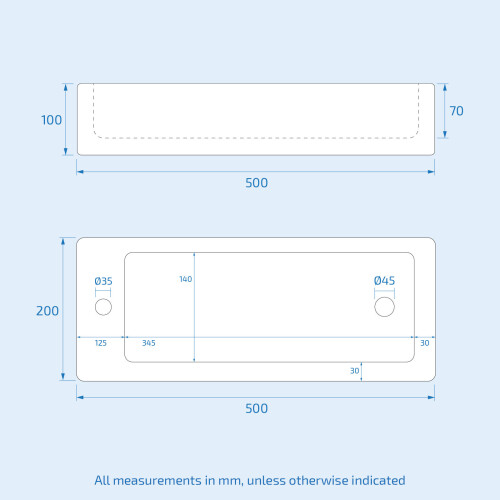 NES Home 500mm White Water Closet with Basin 1