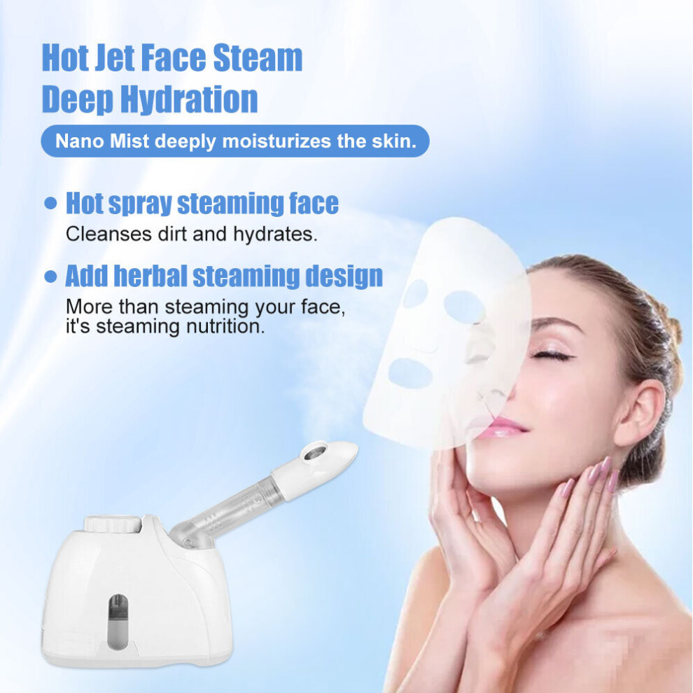 Nano Ozone Facial Steamer Air Humidifier Beauty Face Spa Vaporizador