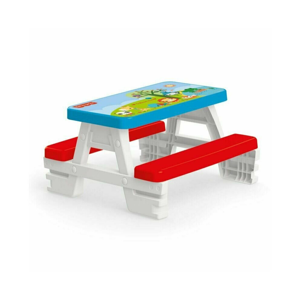 Dolu Fisher Price Kids Picnic Table Garden Role Play Seats 4 Age 2+
