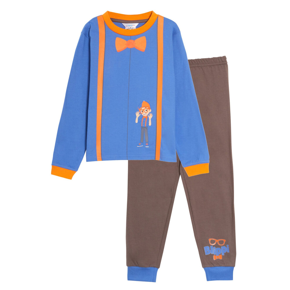 (2-3 Years) Boys Blippi Pyjamas Kids Blippi Dress Up Pjs Novelty Full Length Pyjama Set