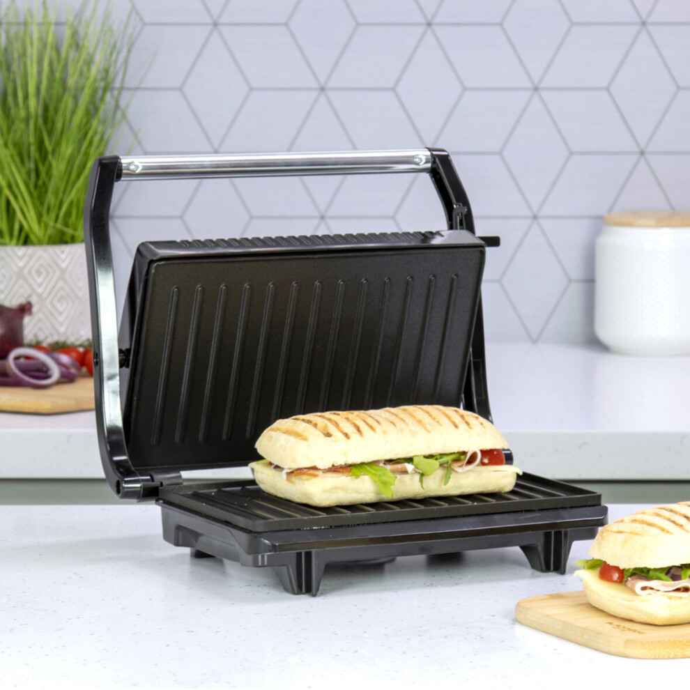 Quest 34340 Compact Panini Press and Grill / Twin Non-Stick Plates