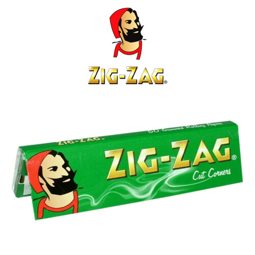 1200x ZIG ZAG GREEN Rizla Cut Corners ROLLING Papers Tobacco Filter UK 1