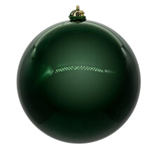 Vickerman N590874DPV 3 in. Pearl UV Drill Ball Ornament, Midnight Green - Bag of 12