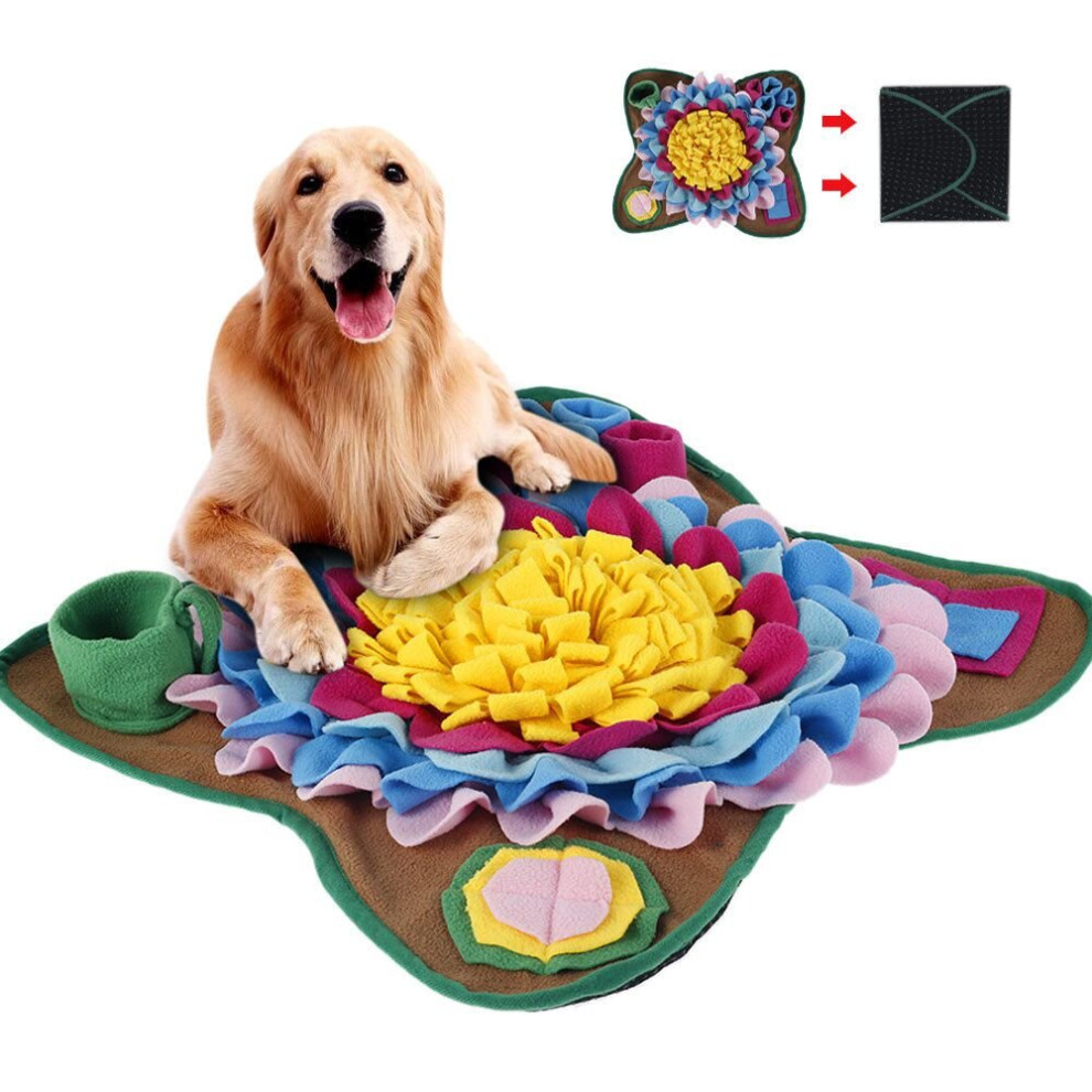 Pet Dog Snuffle Mat Sniffing Treat Foraging Puzzle Feeder Toy Nose Training Pad
