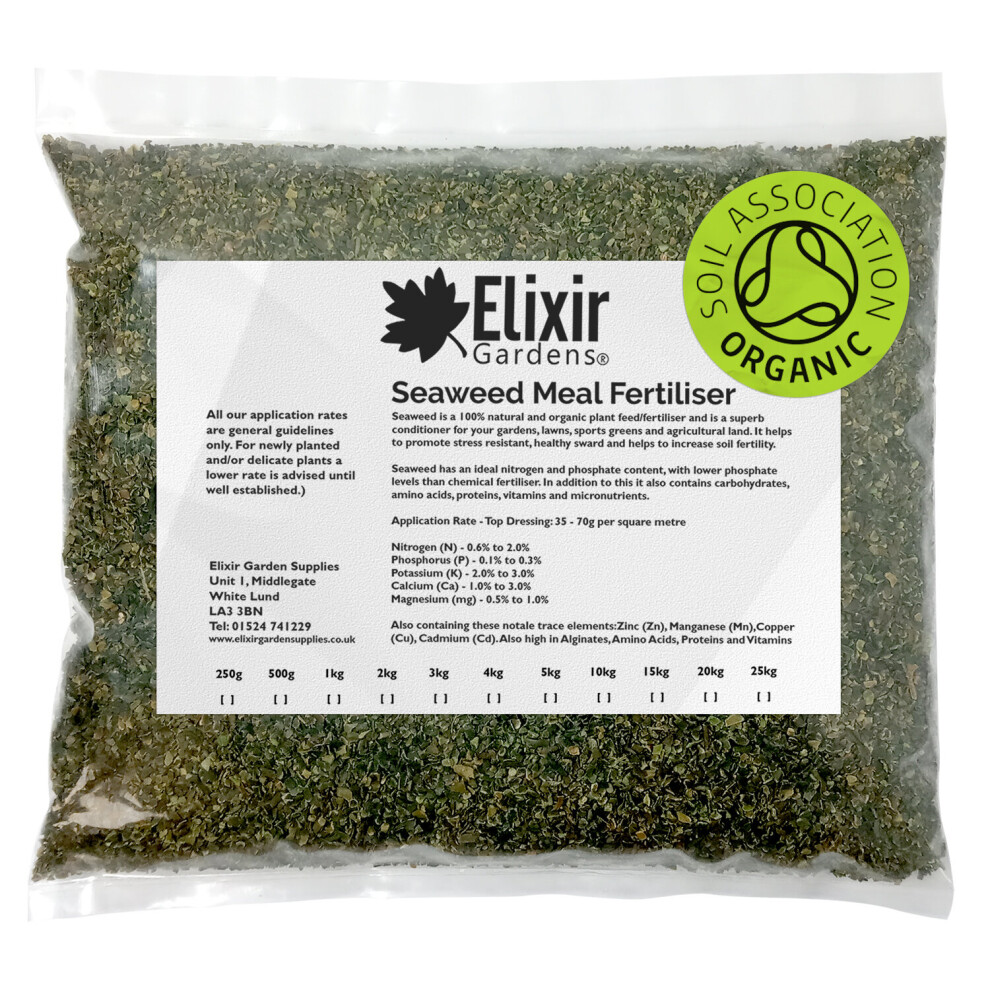 Elixir Garden Supplies (Seaweed Meal, 500g) Elixir Gardens | Seaweed Fertilisers | Seaweed Meal, Calcified Seaweed, Liquid Seaweed + Iron