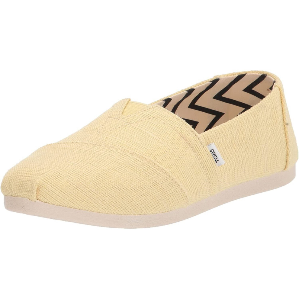 (4 UK 36.5 EU 6 US) Toms Heritage Alpargata Banana Yellow Womens Espadrilles Slipons