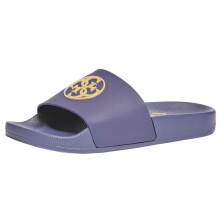 (4 UK 37 EU 6.5 US) Guess 4G Logo Cave Blue Womens Beach Summer Flip Flops