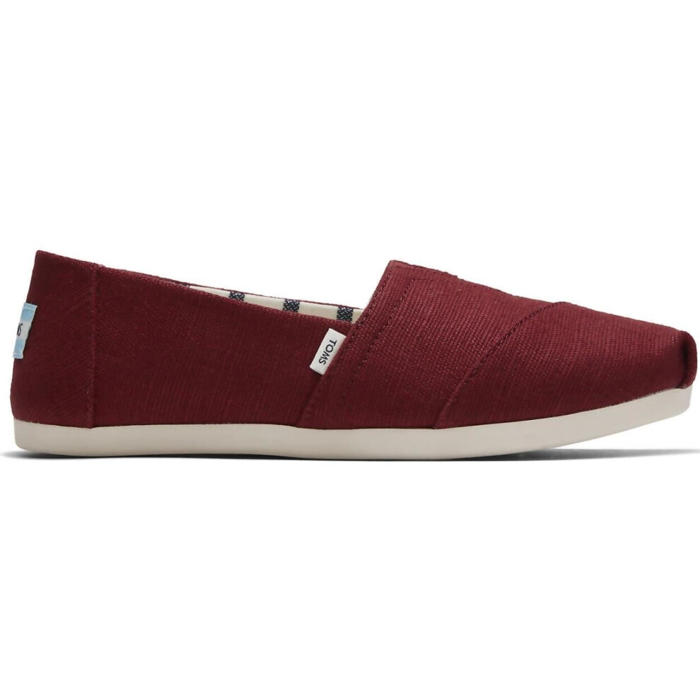 Toms Alpargata Black Cherry Womens Espadrilles Slipons Shoes