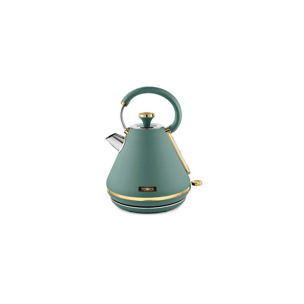 Tower Cavaletto Jade Green & Champagne 1.7L 3000W Pyramid Kettle