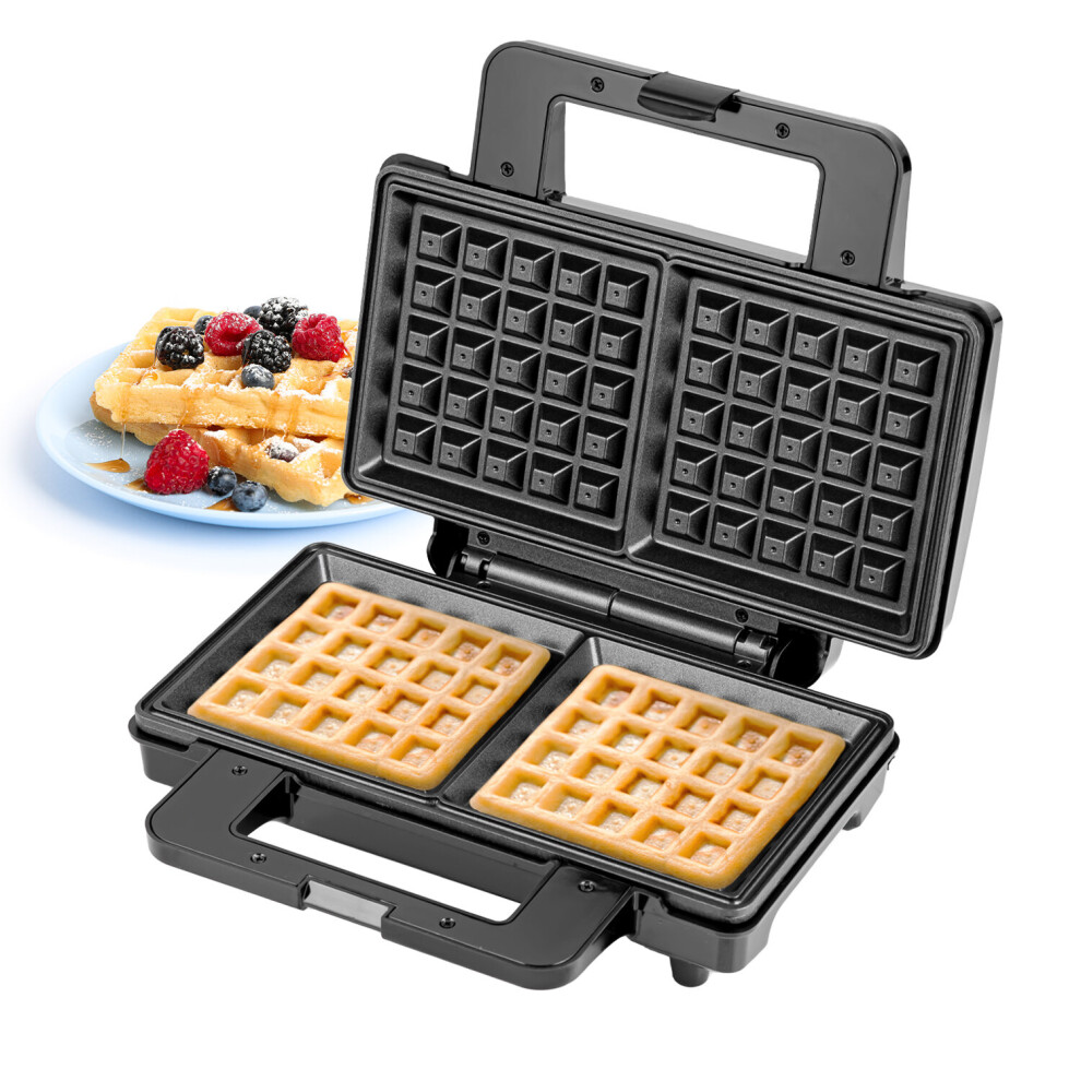 Geepas 1000W Deep Fill Waffle Maker 2 Slice Non-Stick Electric Belgian Waffle Iron