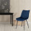 2X Luxury Velvet Blue Dining Reception Restaurant Chairs Best 7