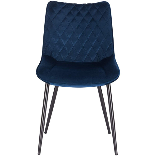 2X Luxury Velvet Blue Dining Reception Restaurant Chairs Best 1