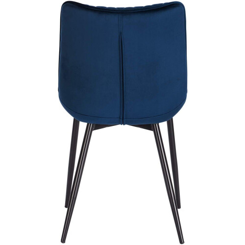 2X Luxury Velvet Blue Dining Reception Restaurant Chairs Best 2