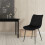 2X Luxury Velvet Dining Reception Restaurant Black Chairs Best 5