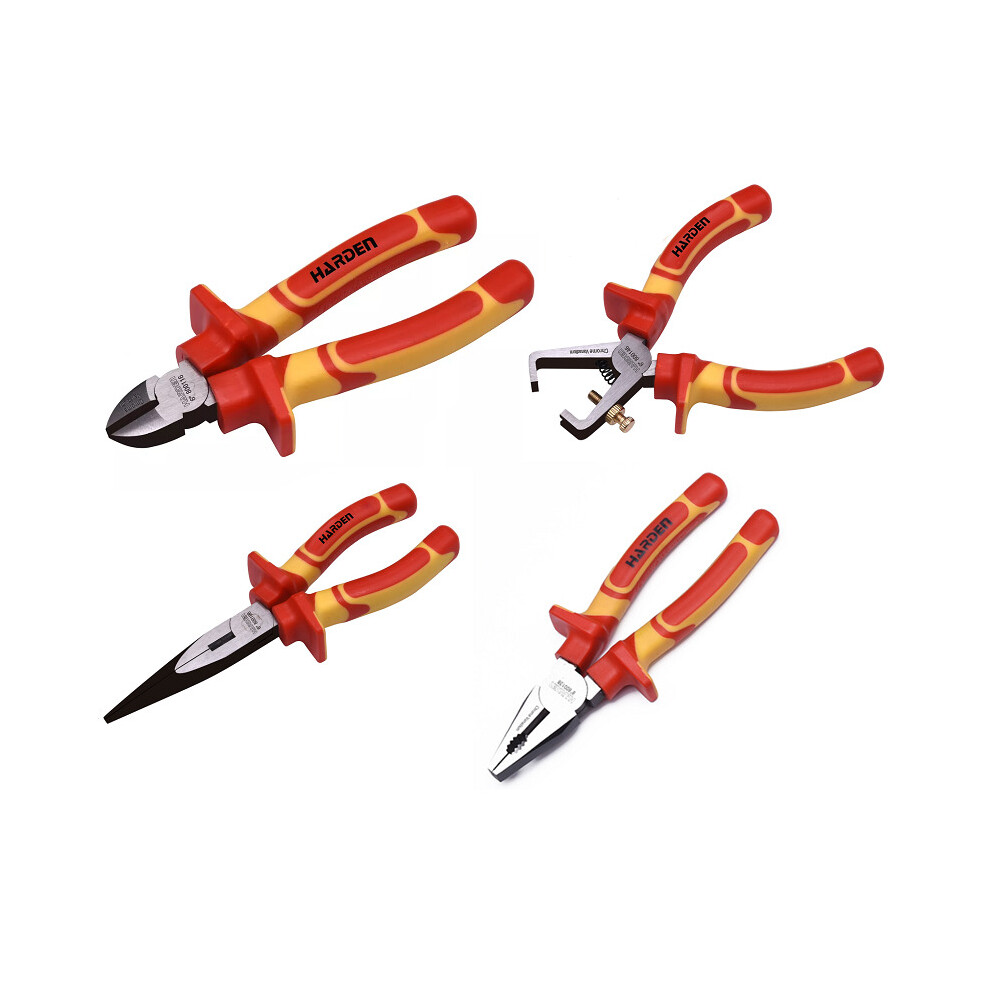 Harden 1000 V Vde Electrician Insulated Pliers Set Soft Grip 6959820854277