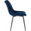 2X Luxury Velvet Blue Dining Reception Restaurant Chairs Best 4
