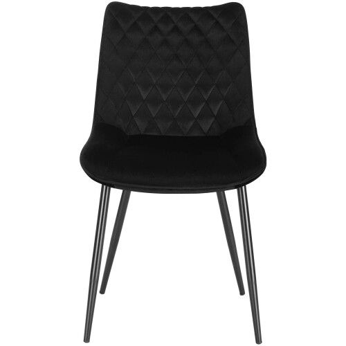 2X Luxury Velvet Dining Reception Restaurant Black Chairs Best 2