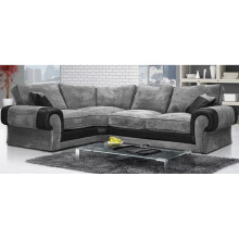 (Black & Grey, Left Hand Facing) Portland 4 Seater Large Corner Sofa