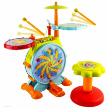 Kids Toddler Electric Drum kit Set With Mic And Seat MUSICAL TOY