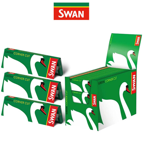 1200x SWAN GREEN Rizla Cut Corner ROLLING Papers Tobacco Cig Filter UK