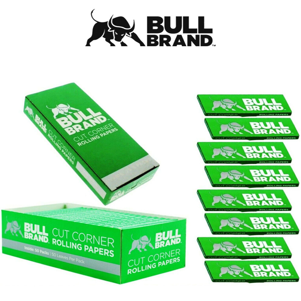 Taurus-Web-Tech Green 1000X Bull Brand Cut Corners Rolling Paper Rizla Filters Smoking