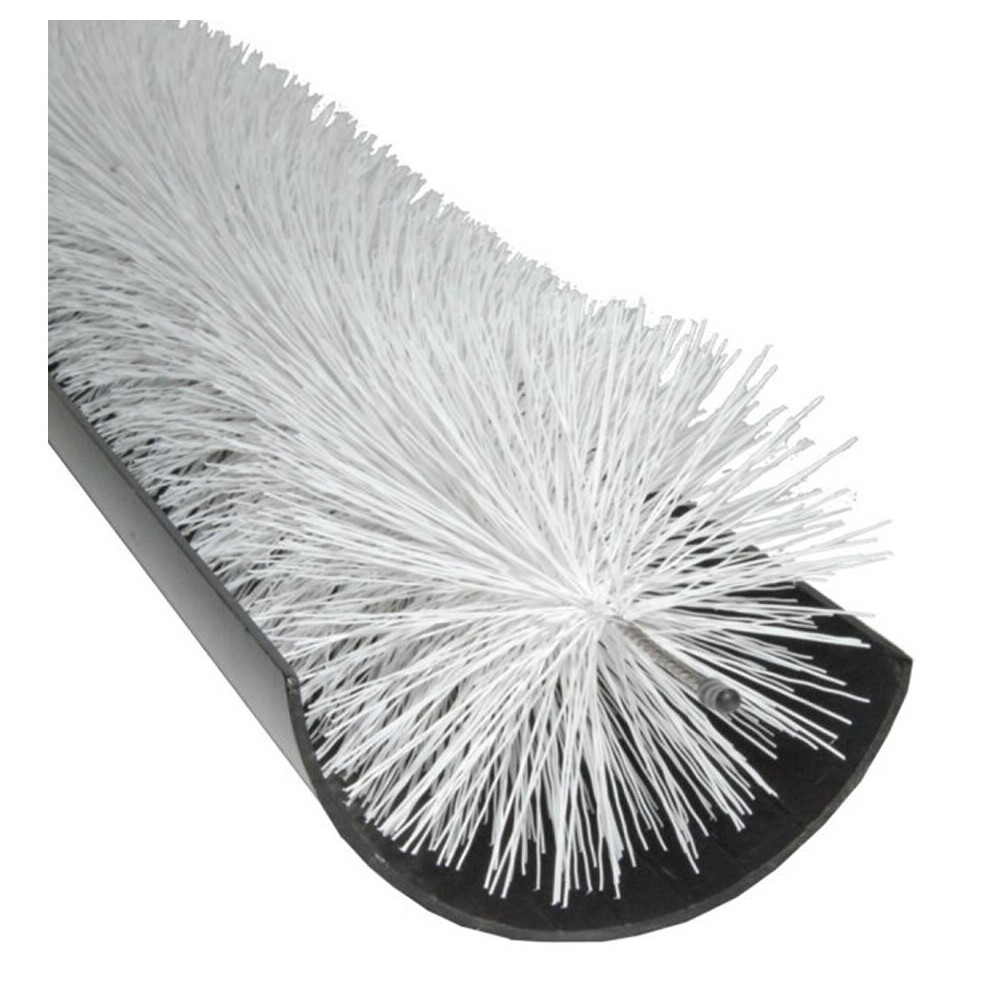 (8M) Groundmaster - Black/White Gutter Guard Brush - Drain Downpipe Leaves Filter 5051641374208