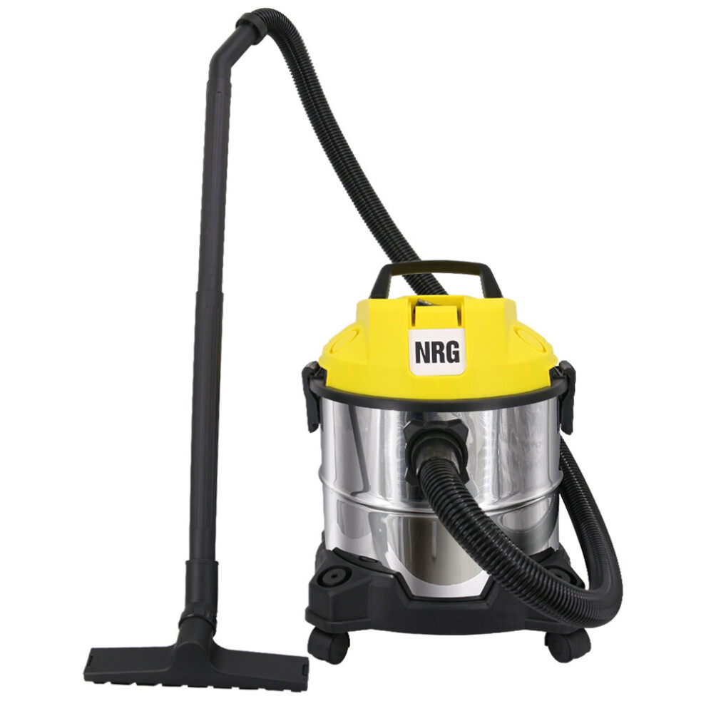 NRG Wet and Dry Vacuum Cleaner, 3 in 1 20L Capacity 18KPa Vacuum Cleaners with Blowing Function 18KPa Suction include Floor Brush Crevice Tool 1200W