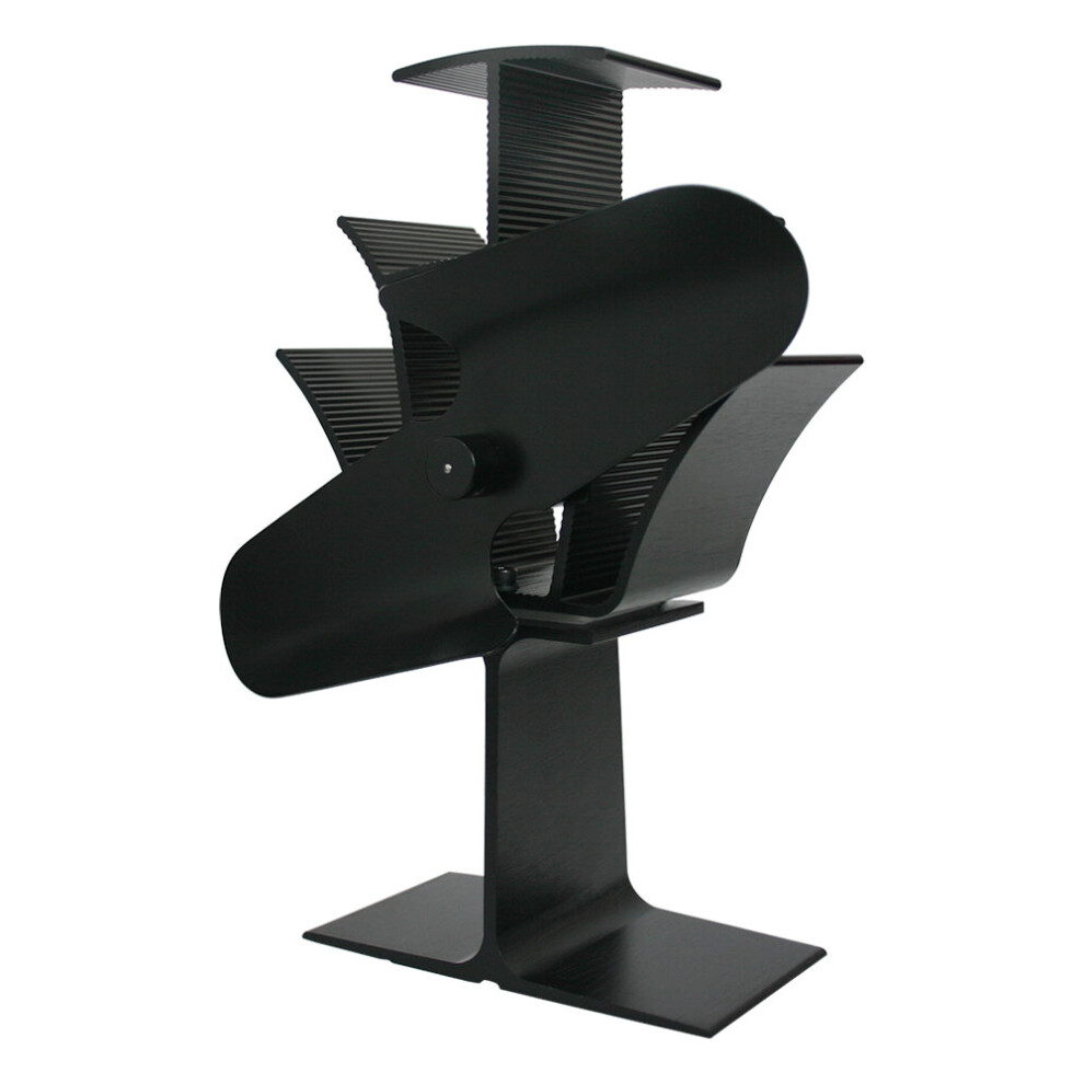 Lincsfire 2 Blades Heat Powered Stove Fan Warm Air Circulating Eco Friendly for Wood/Log Burner/Fireplace
