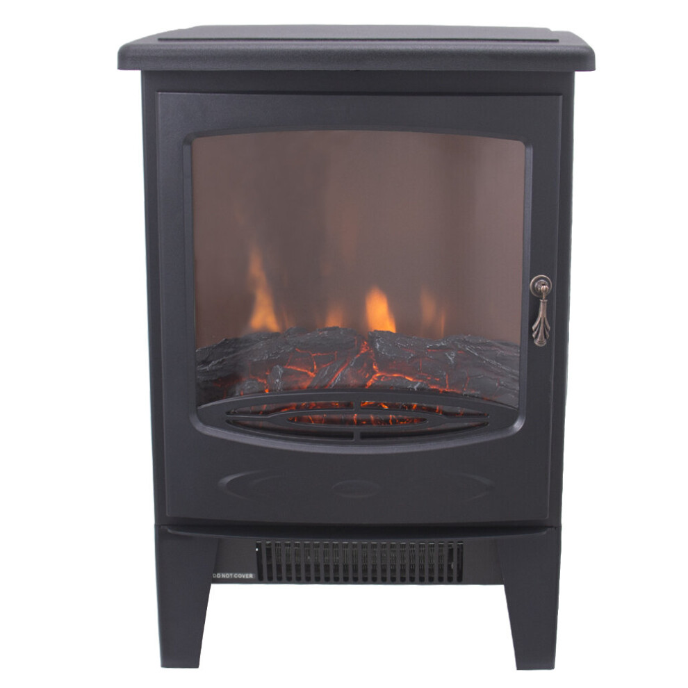 NRG Electric Fireplace Stove Heater with Fire Flame Effect Portable Fireplace Stove 1800W MAX