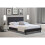 Comfy Living (Dark Grey, 4ft6 Double) Padded Headboard Light Grey Dark Grey Fabric Bed Frame 4ft6 5ft Double King 1