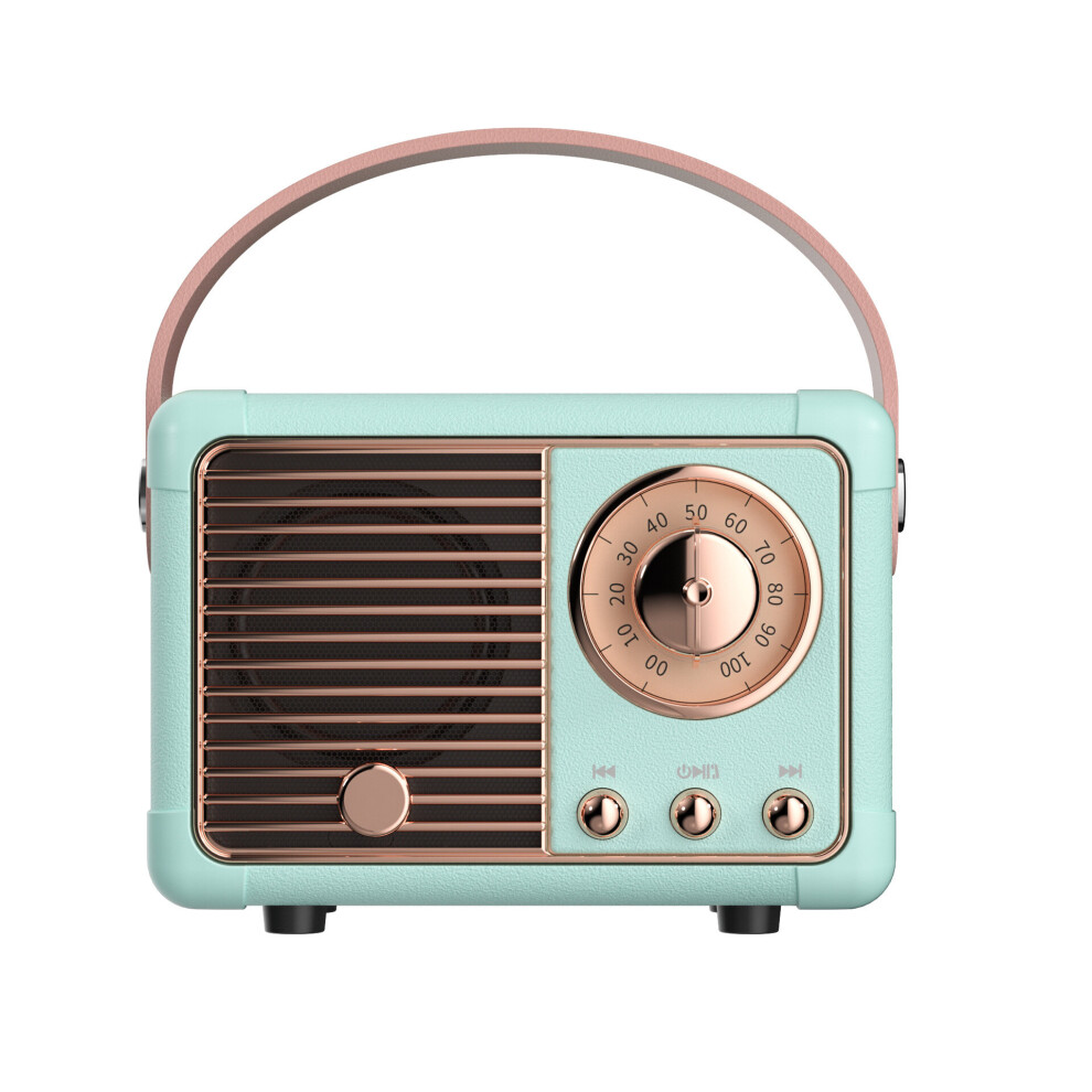 (Blue) Retro Tooth Speaker Hm11 Classical Retro Music Player Sound Stereo Portable Decoration Mini Speakers Travel Music Player Blue 9331791067912