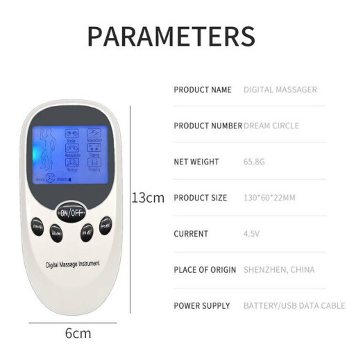 Tens Machine Unit Electrical Massager Pulse Muscle Stimulator Back 2