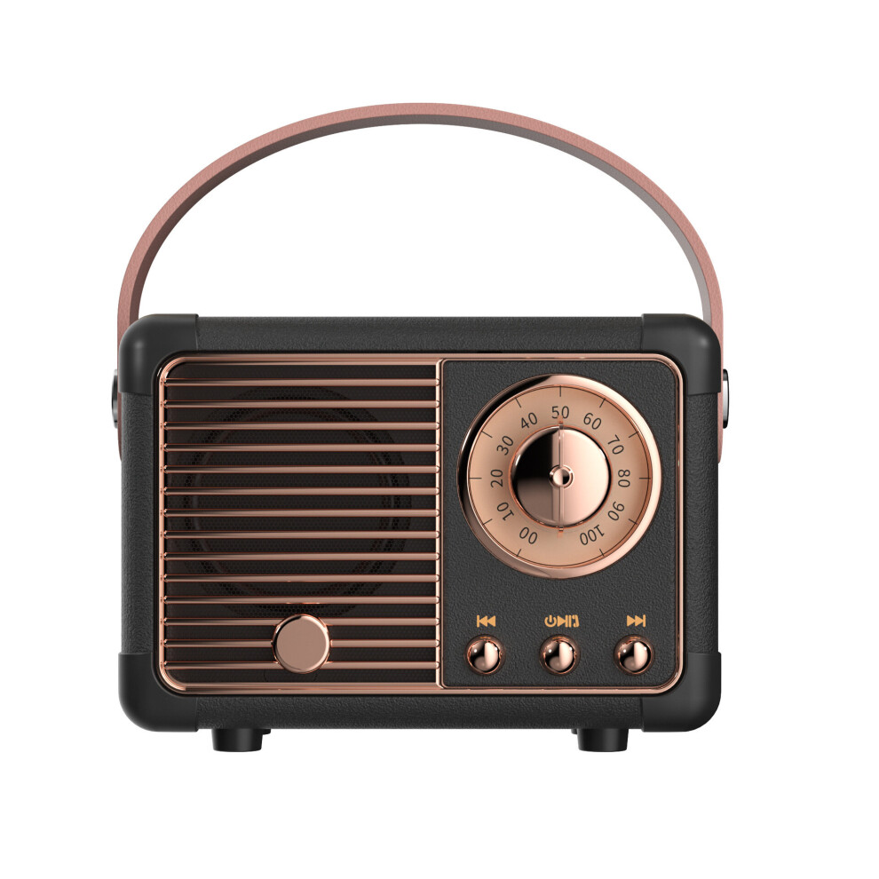 (Black) Retro Bluetooth Speaker Hm11 Classical Retro Music Player Sound Stereo Portable Decoration Mini Speakers Travel Music Player Black 9331791068001