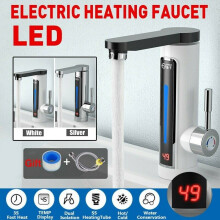 3300W LED Electric Tap Hot Water Heater Instant Tap Home Kitchen Tap