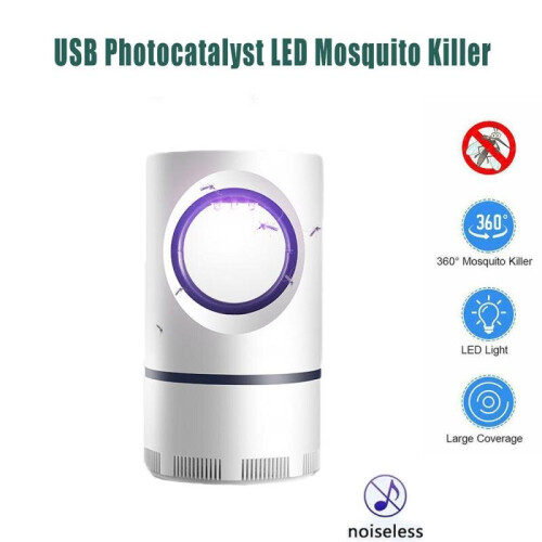 Electric Fly Insect Bug Pest Mosquito Killer Zapper UV LED Lamp White 1