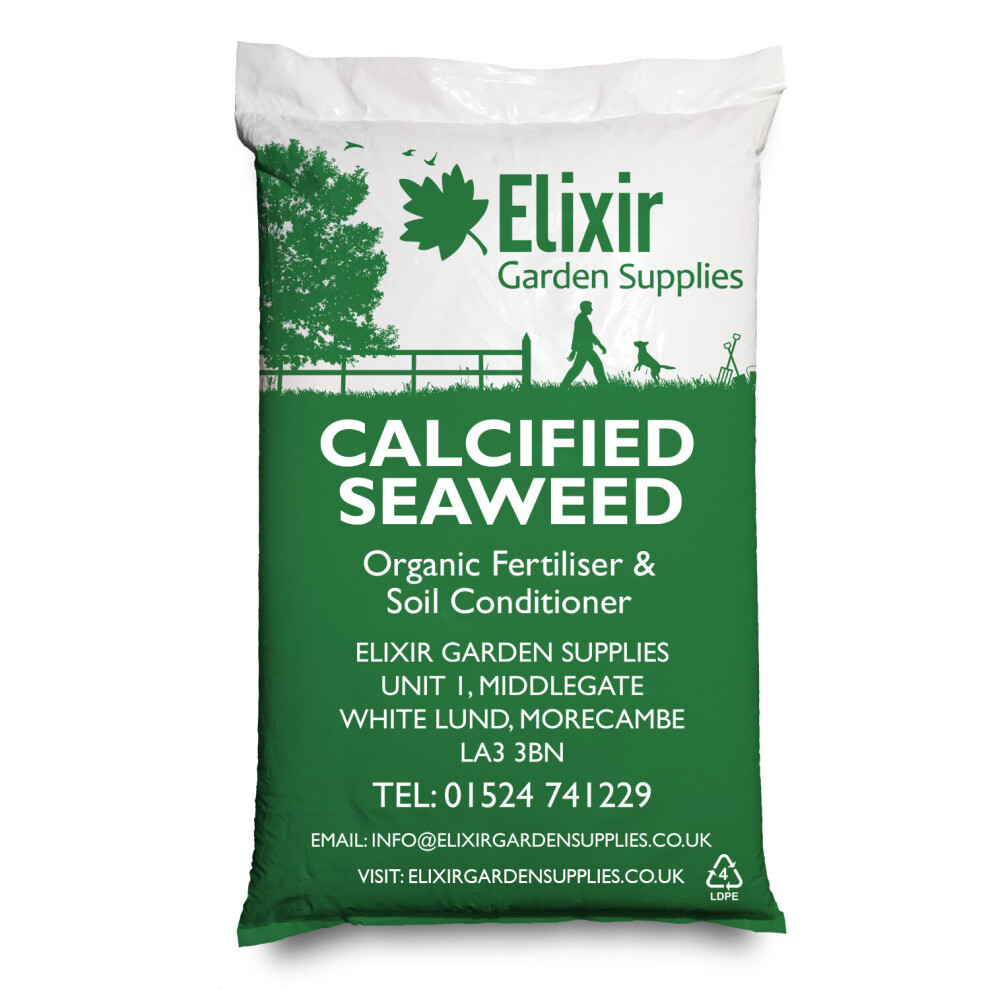 (Calcified Seaweed, 25kg) Elixir Gardens | Seaweed Fertilisers | Seaweed Meal, Calcified Seaweed, Liquid Seaweed + Iron