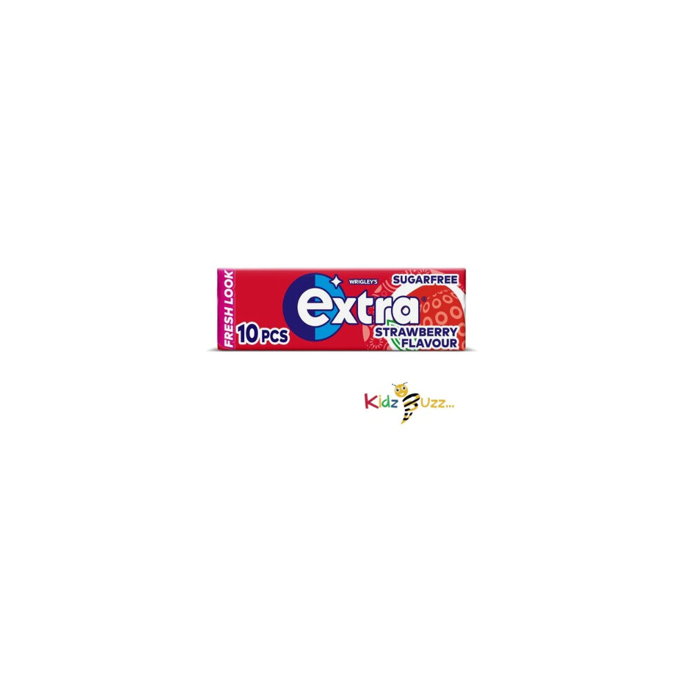 (Pack of 6) Extra Chewing Gum, Sugar Free, Strawberry Flavour-image-OPC-P9FHVYN-NEW