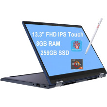 Lenovo Yoga 6 13 2-in-1 Laptop 13.3" FHD IPS 72% NTSC Touchscreen AMD Hexa-Core Ryzen 5 5500U (Beats i7-10510U) 8GB RAM 256GB SSD Backlit .. - Refurbished