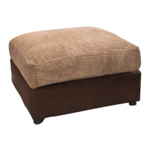 (Brown & Coffee, Footstool) Portland 4 Seater Large Corner Sofa