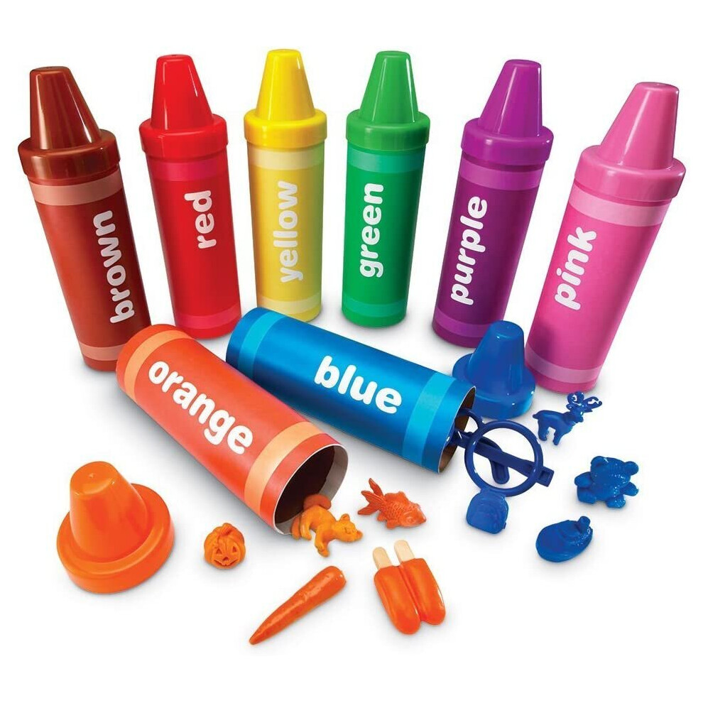 Learning Resources Rainbow Sorting Crayons - 56 Pieces, Ages 3+ Kids Crayons, Early Color Recognition & Sorting, Toddler Sort And Stacking Toys