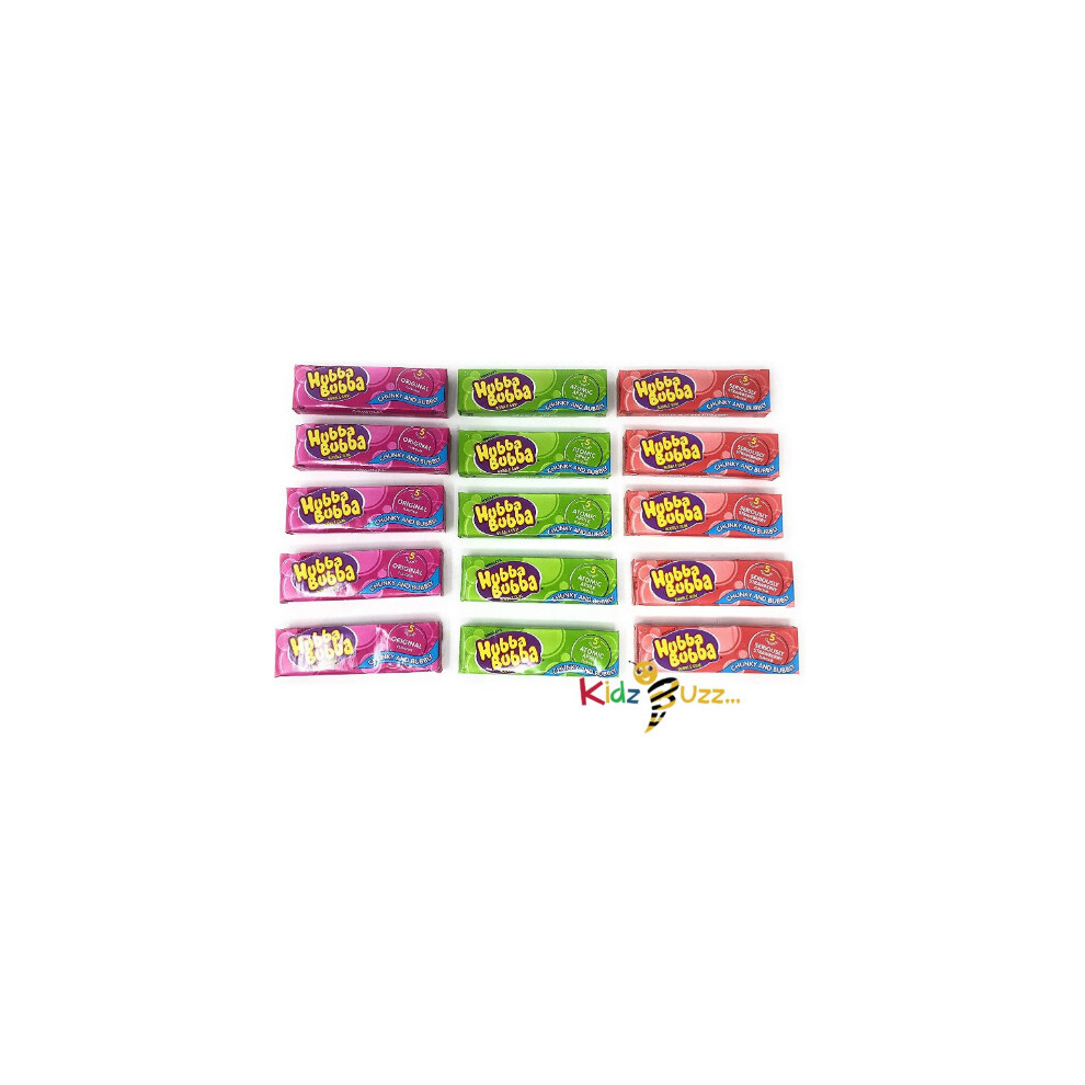 Wrigley's Hubba Bubba Bubble Gum Mix - Total 15 Packs