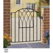 (880mm GAP X 942mm High) Abbey Low Bow Top Metal Garden Gate 942mm High