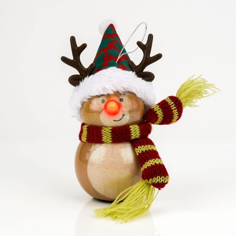 Widdop And Co. Set Of 6 Led Up Baubles - Xm9390 (Reindeer) Light
