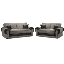 (Black & Grey, 3 & 2 Seater Set) Portland 3 & 2 Seater Sofa - 2 Colours