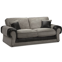 (Black & Grey, 3 Seater only) Portland 3 & 2 Seater Sofa - 2 Colours