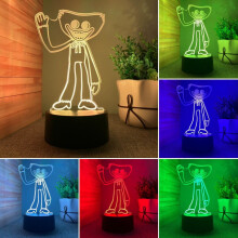 Poppy Playtime 3D LED 7 Colours Huggy Wuggy Night Light Model Decor Birthday